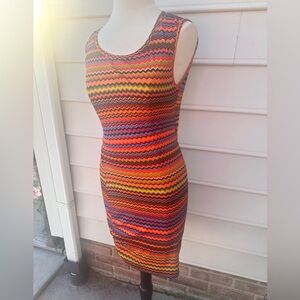 Body Central Boutique women's stretch striped dress size M